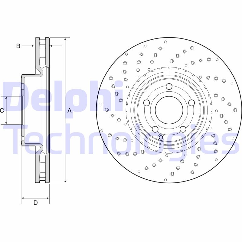 2x DELPHI Bremsscheibe