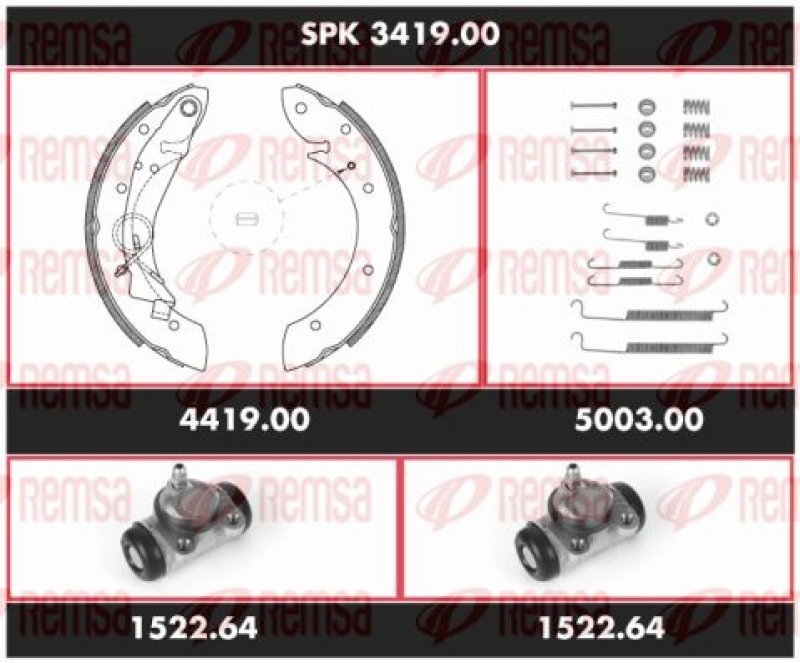 REMSA Bremsensatz, Trommelbremse Super Precision Kit