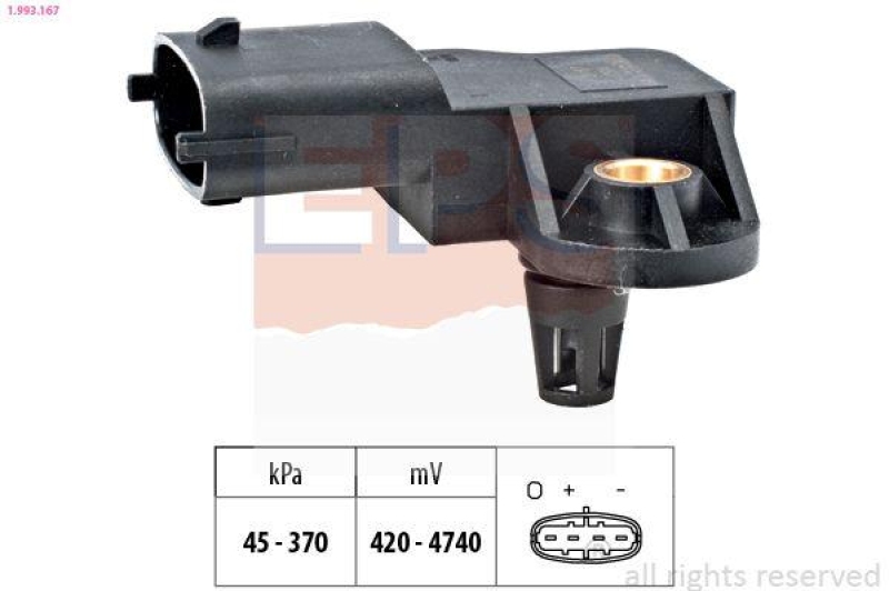 EPS Luftdrucksensor, Höhenanpassung Made in Italy - OE Equivalent
