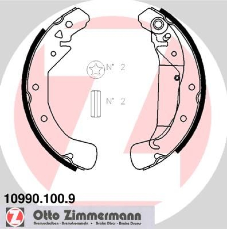 ZIMMERMANN Brake Shoe Set