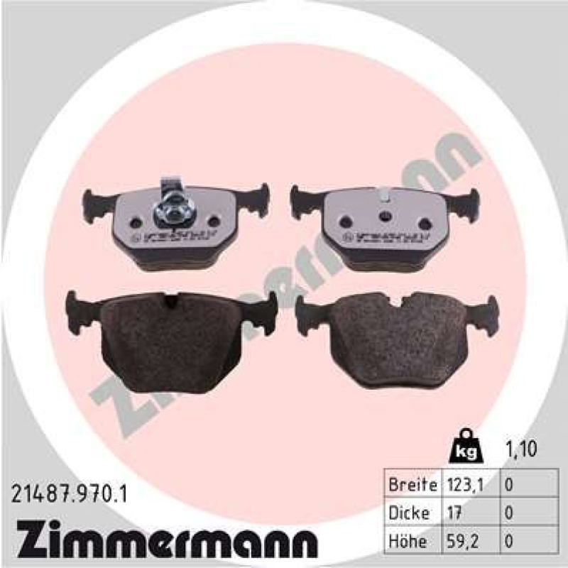 ZIMMERMANN Brake Pad Set, disc brake rd:z