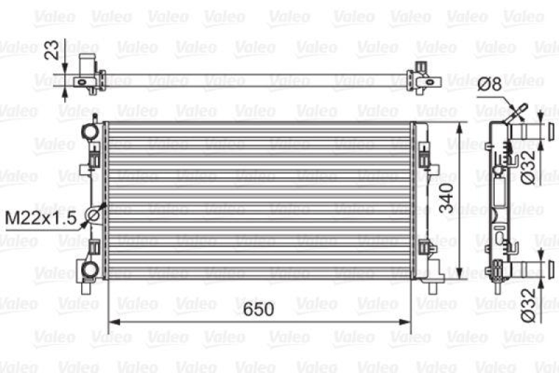 VALEO Kühler, Motorkühlung 701522