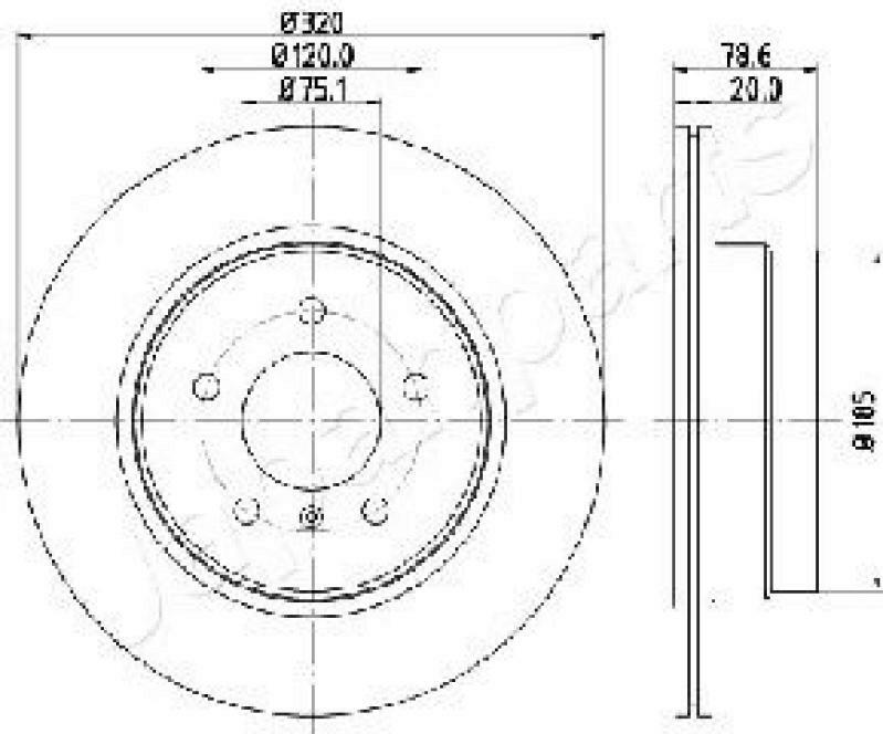 2x JAPANPARTS Brake Disc