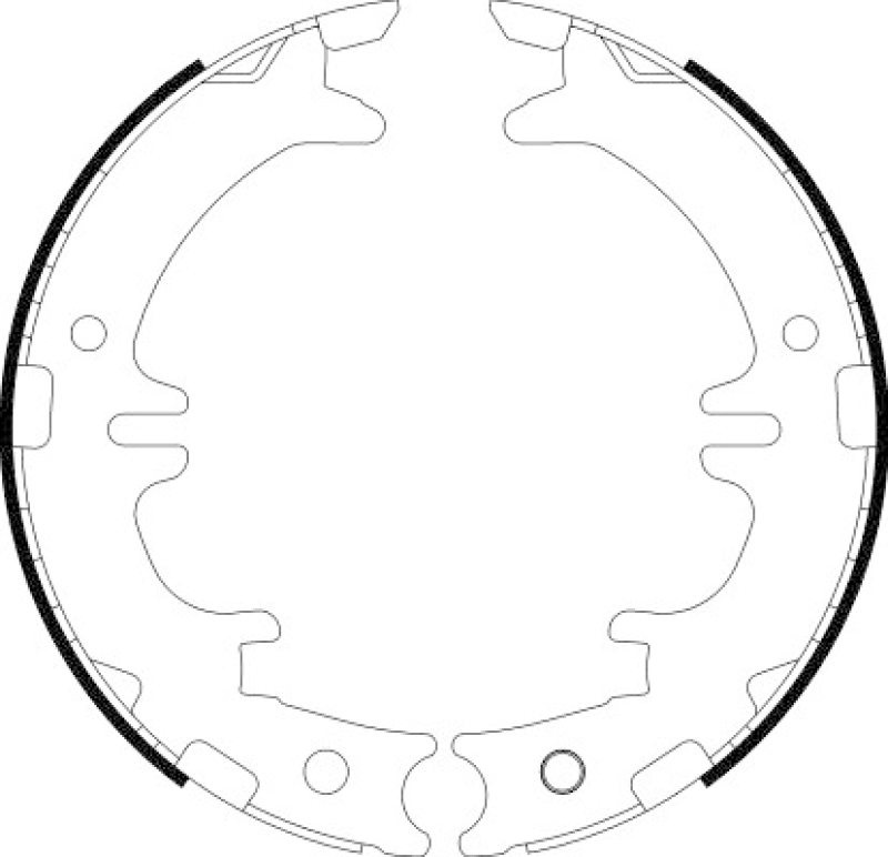 HELLA Brake Shoe Set, parking brake