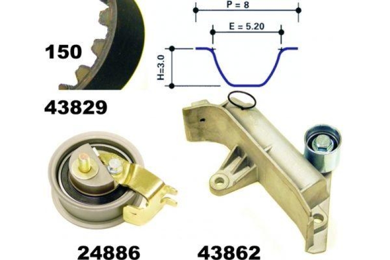 MAPCO Timing Belt Set