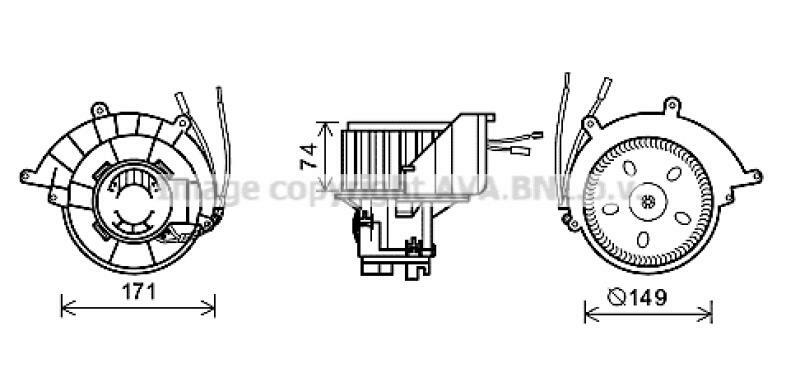 AVA QUALITY COOLING Elektromotor, Innenraumgebläse