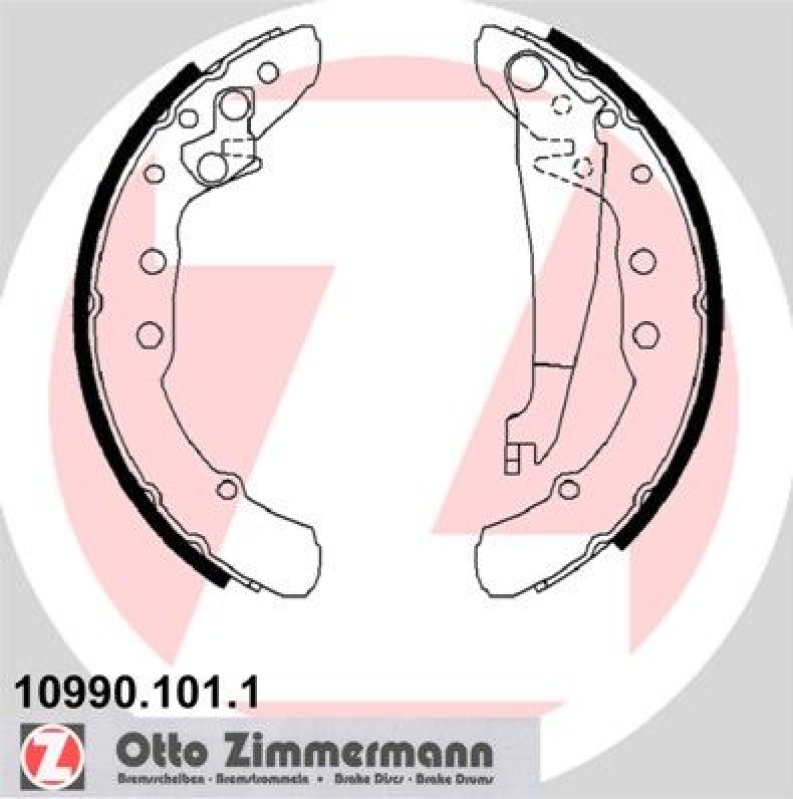 ZIMMERMANN Brake Shoe Set