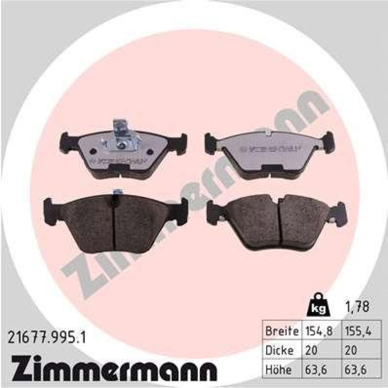 ZIMMERMANN Brake Pad Set, disc brake rd:z
