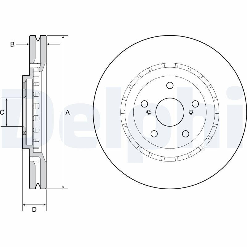 2x DELPHI Bremsscheibe