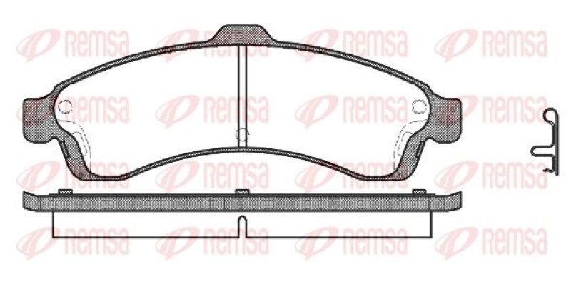 REMSA Brake Pad Set, disc brake