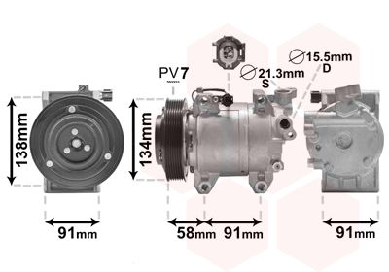VAN WEZEL Compressor, air conditioning
