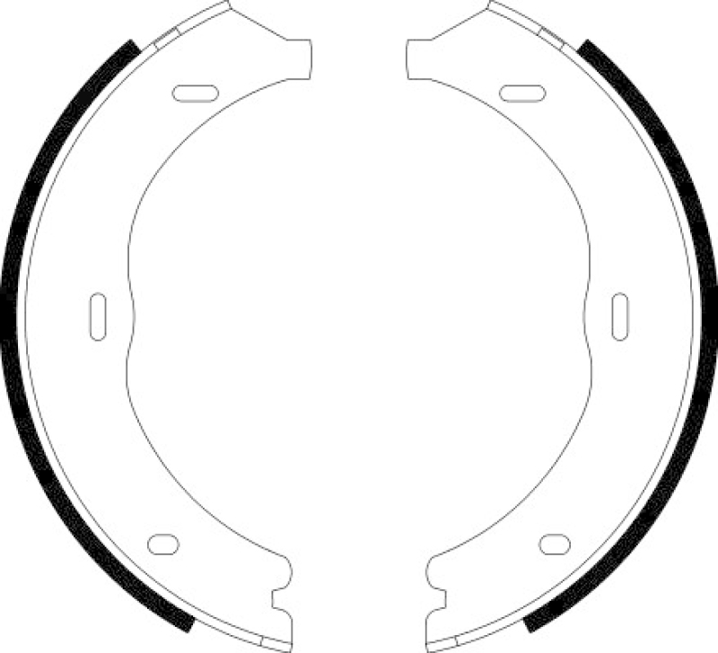 HELLA Brake Shoe Set, parking brake