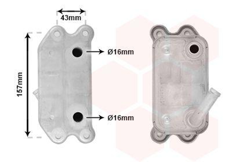 VAN WEZEL Oil Cooler, engine oil