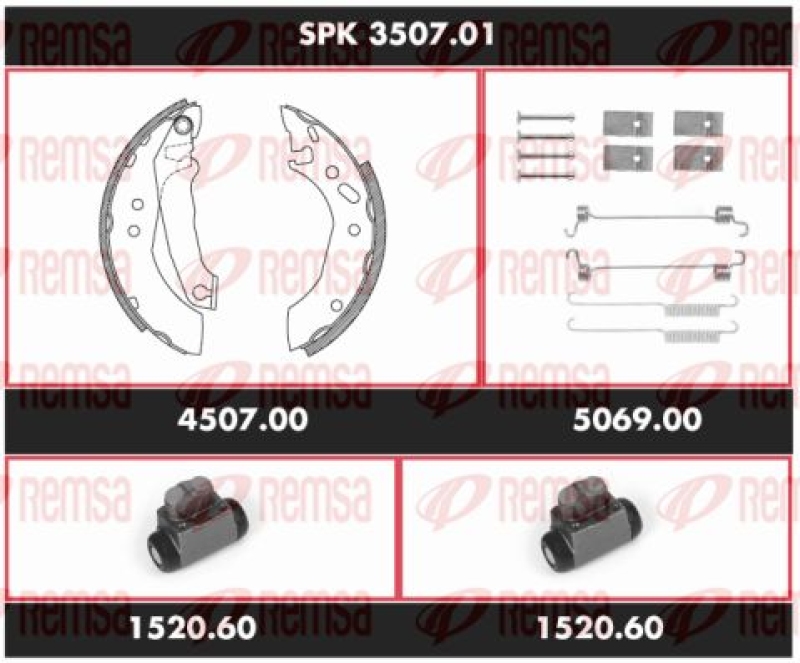 REMSA Bremsensatz, Trommelbremse Super Precision Kit