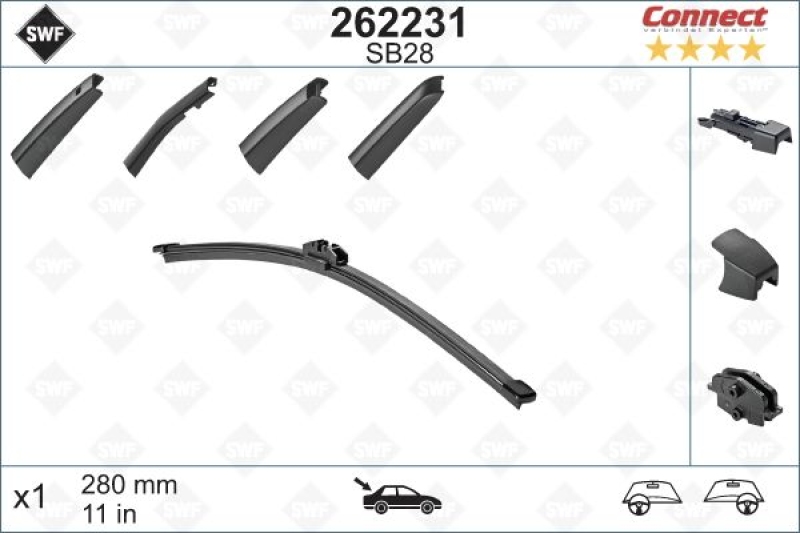 SWF Wischblatt ALTERNATIVE CONNECT REAR