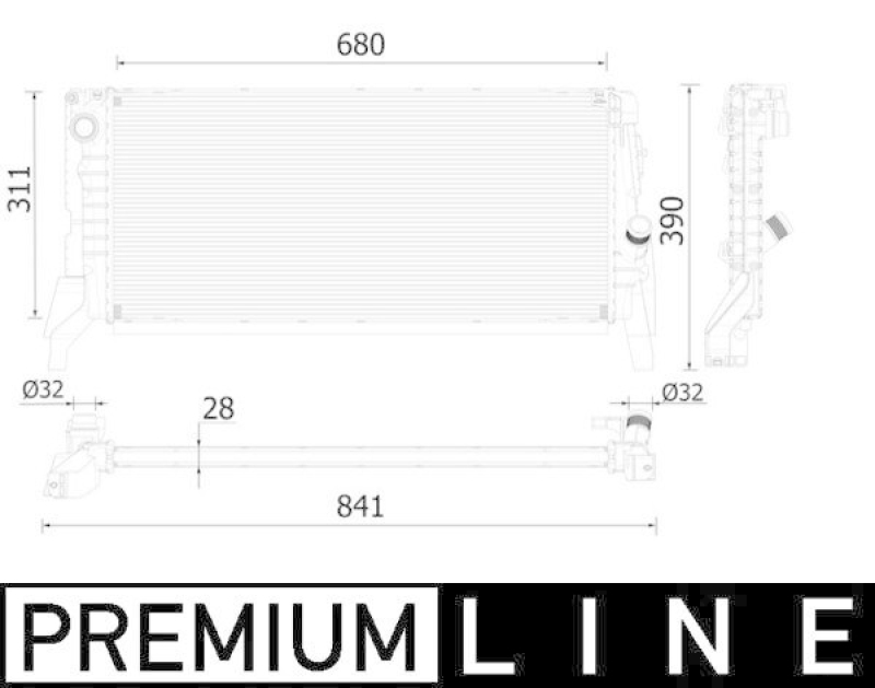 MAHLE Radiator, engine cooling BEHR *** PREMIUM LINE ***