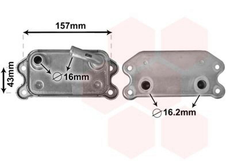 VAN WEZEL Oil Cooler, engine oil