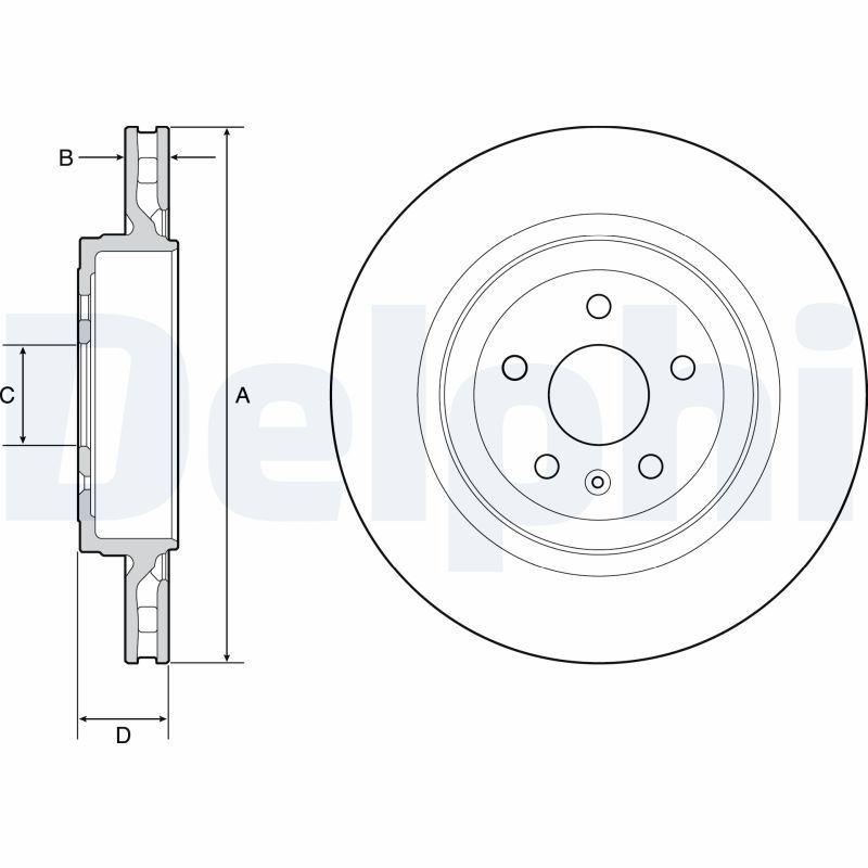 2x DELPHI Bremsscheibe