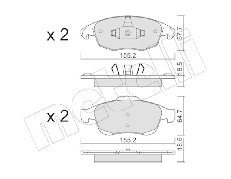 METELLI Brake Pad Set, disc brake