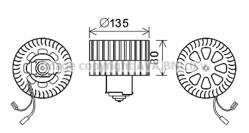 AVA QUALITY COOLING Elektromotor, Innenraumgebläse