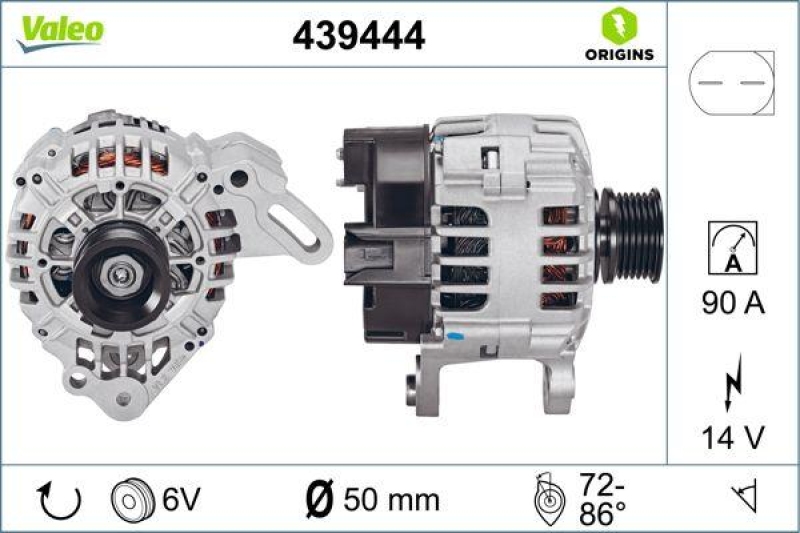 VALEO Generator VALEO ORIGINS NEW OE TECHNOLOGIE