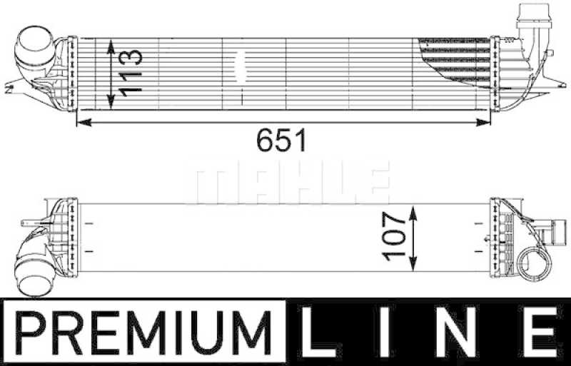 MAHLE Charge Air Cooler BEHR *** PREMIUM LINE ***