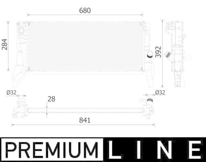 MAHLE Radiator, engine cooling BEHR *** PREMIUM LINE ***