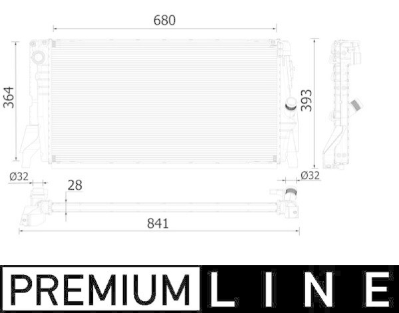 MAHLE Radiator, engine cooling BEHR *** PREMIUM LINE ***
