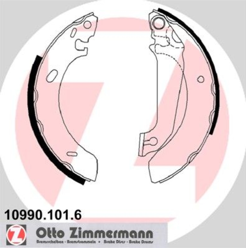 ZIMMERMANN Brake Shoe Set