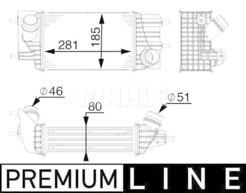 MAHLE Ladeluftkühler BEHR *** PREMIUM LINE ***