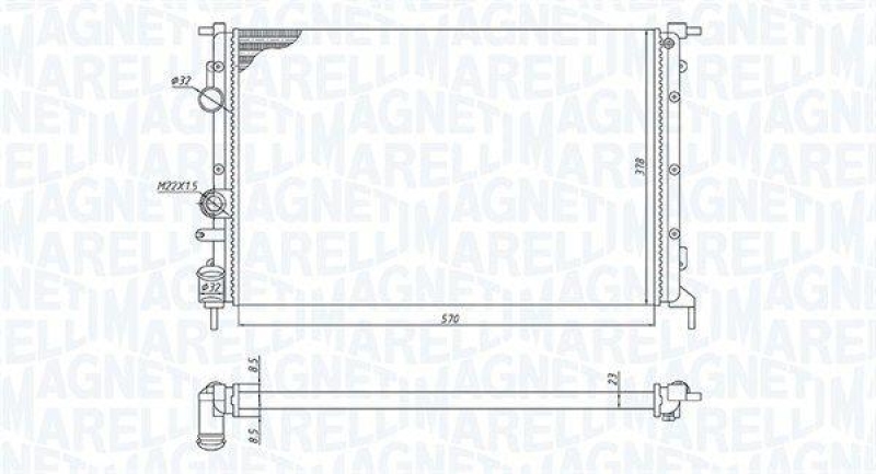 MAGNETI MARELLI Kühler, Motorkühlung