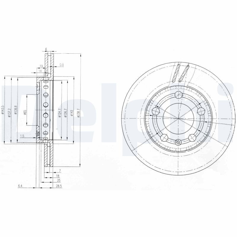 2x DELPHI Bremsscheibe