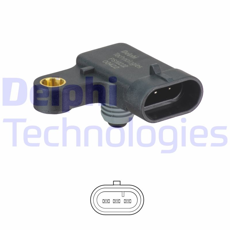 DELPHI Sensor, Saugrohrdruck PS10222