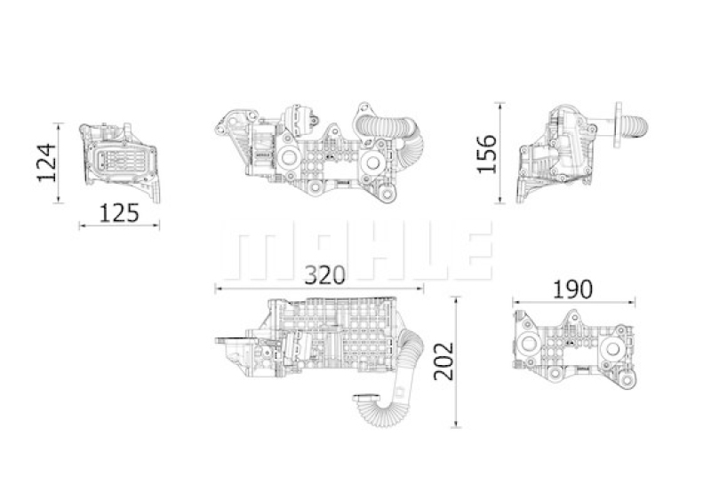 MAHLE Cooler, exhaust gas recirculation BEHR *** PREMIUM LINE ***