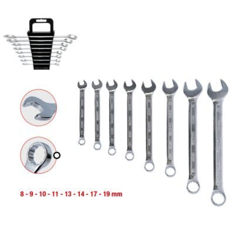 KS TOOLS Spanner Set, ring / open ended