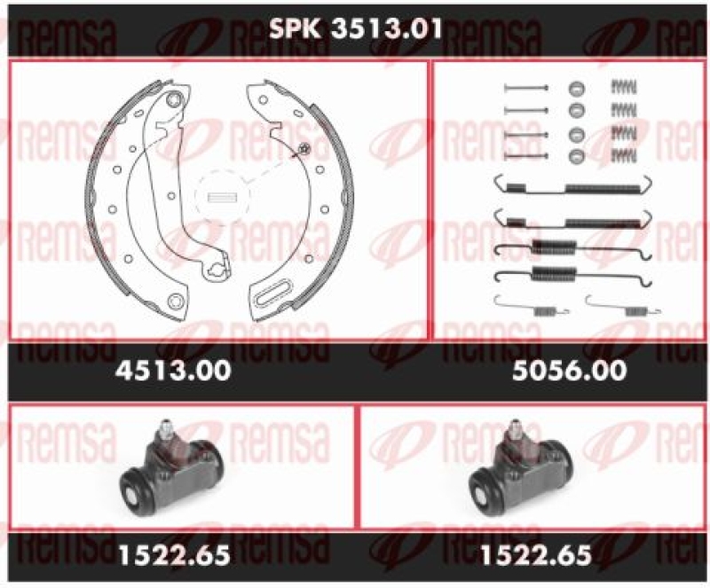 REMSA Bremsensatz, Trommelbremse Super Precision Kit
