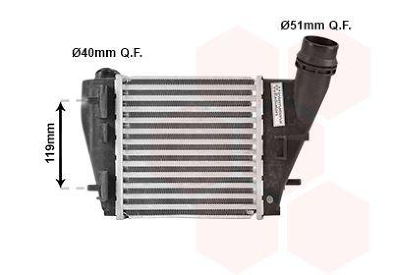 VAN WEZEL Intercooler, charger