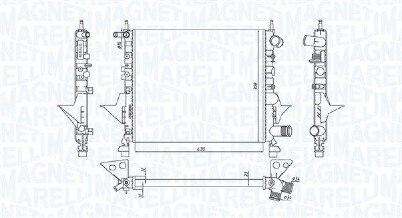 MAGNETI MARELLI K&uuml;hler, Motork&uuml;hlung 350213171800
