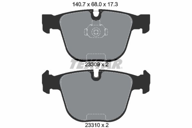 TEXTAR Bremsbelagsatz, Scheibenbremse 2330902