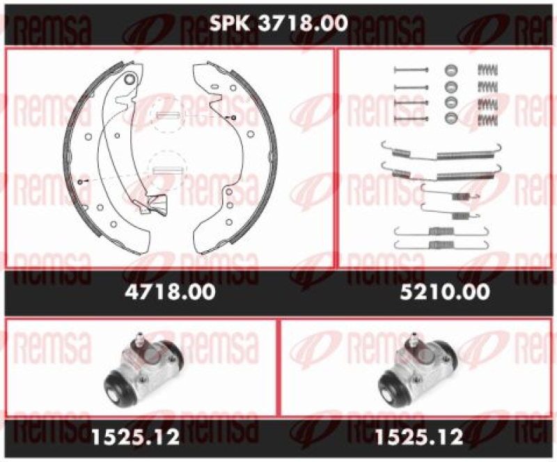 REMSA Bremsensatz, Trommelbremse Super Precision Kit