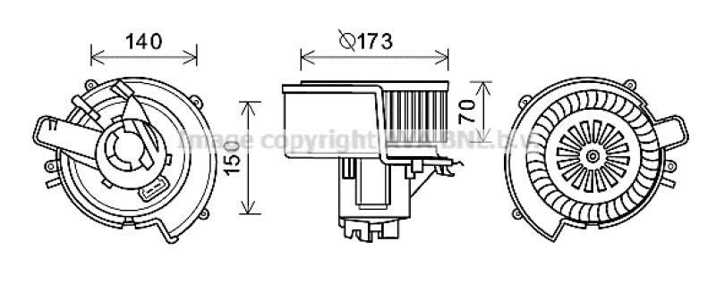 AVA QUALITY COOLING Elektromotor, Innenraumgebläse