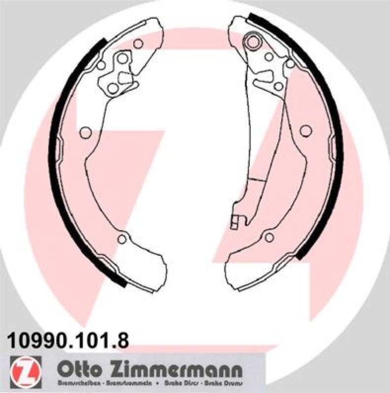ZIMMERMANN Brake Shoe Set