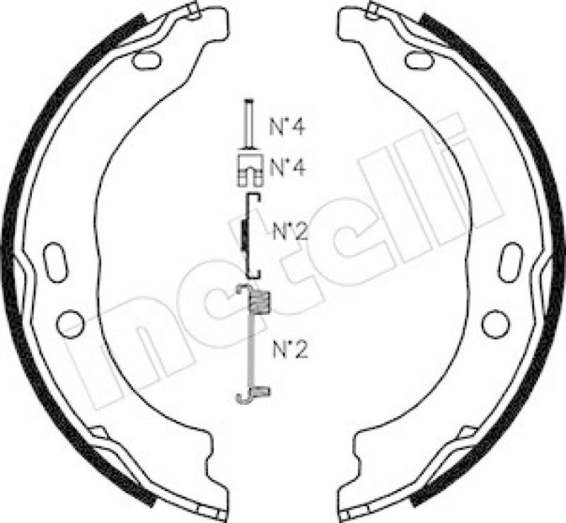 METELLI Brake Shoe Set, parking brake