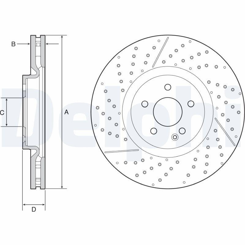 2x DELPHI Bremsscheibe