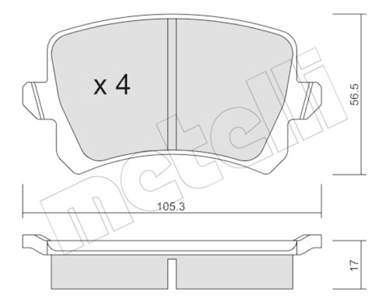 METELLI Brake Pad Set, disc brake