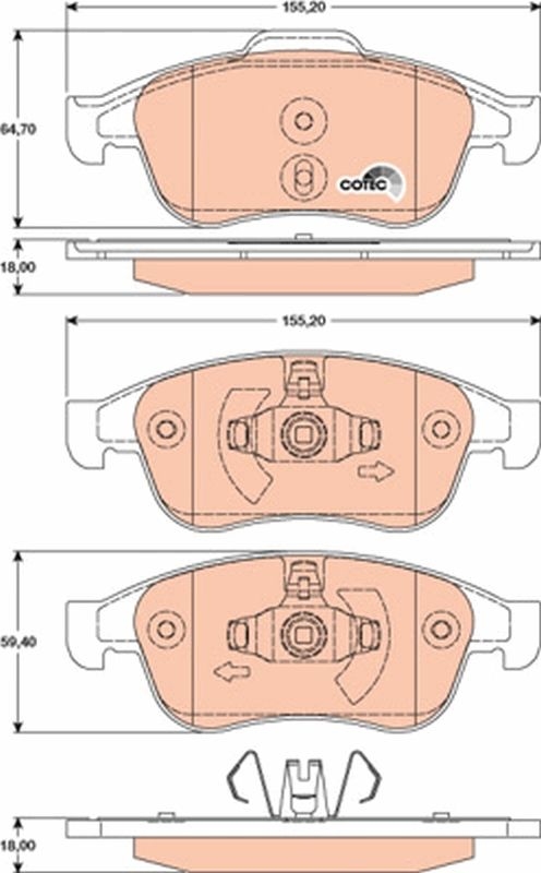 TRW Brake Pad Set, disc brake COTEC
