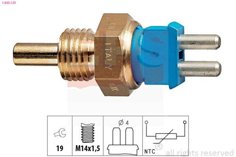 EPS Sensor, Kühlmitteltemperatur Made in Italy - OE Equivalent