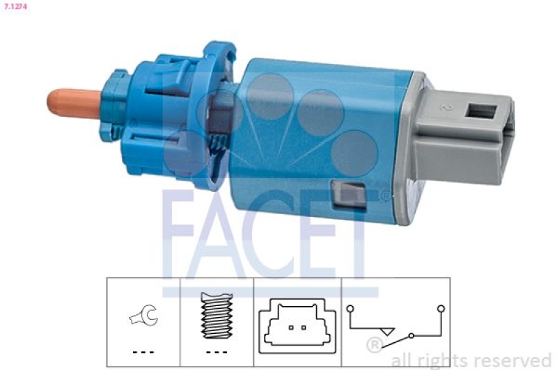 FACET Switch, clutch control (cruise control) Made in Italy - OE Equivalent