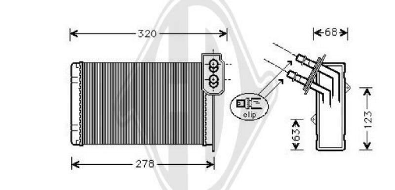 DIEDERICHS Heat Exchanger, interior heating DIEDERICHS Climate