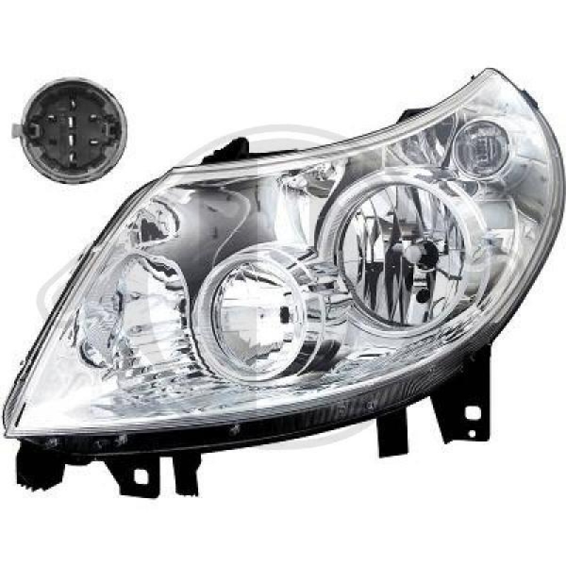 1x Diederichs Hauptscheinwerfer H15 H7 Links passend für Fiat Ducato Peugeot 2.2
